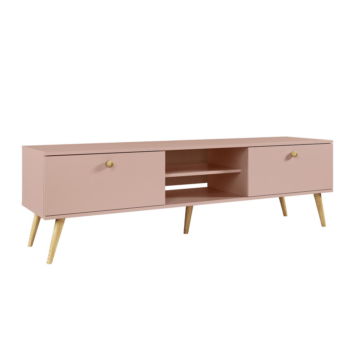 TV-SCHRANK Ikon Rosa, TV-Tisch mit Schubladen - Rosa, Holzwerkstoff (170/50/41cm) - Bettso