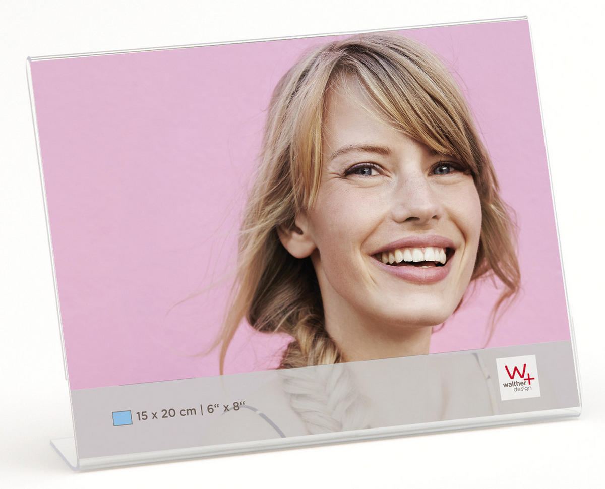 BILDERRAHMEN Kunstglas Rahmen 15X20 cm Querformat - Transparent, Glas (20/15.3/7.7cm) - walther design