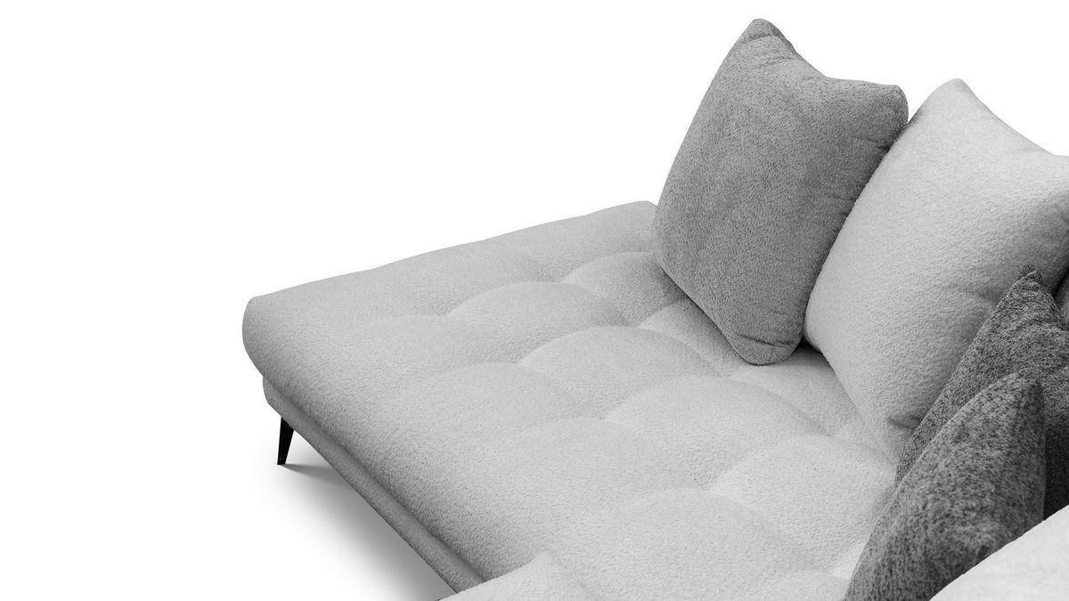 ECKSOFA CALME 5-Sitzer, hellgrau und dunkelgrau - Dunkelgrau, Holz/Textil (294/229cm) - Courtois Laville