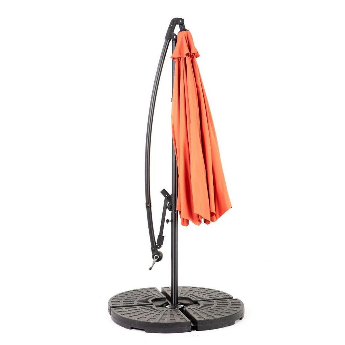 SONNENSCHIRM 295x295cm,Ampelschirm,Gartenschirm,Aluminium,Sonnenschutz,Orange - Orange, Metall (295/295cm) - LVHOM