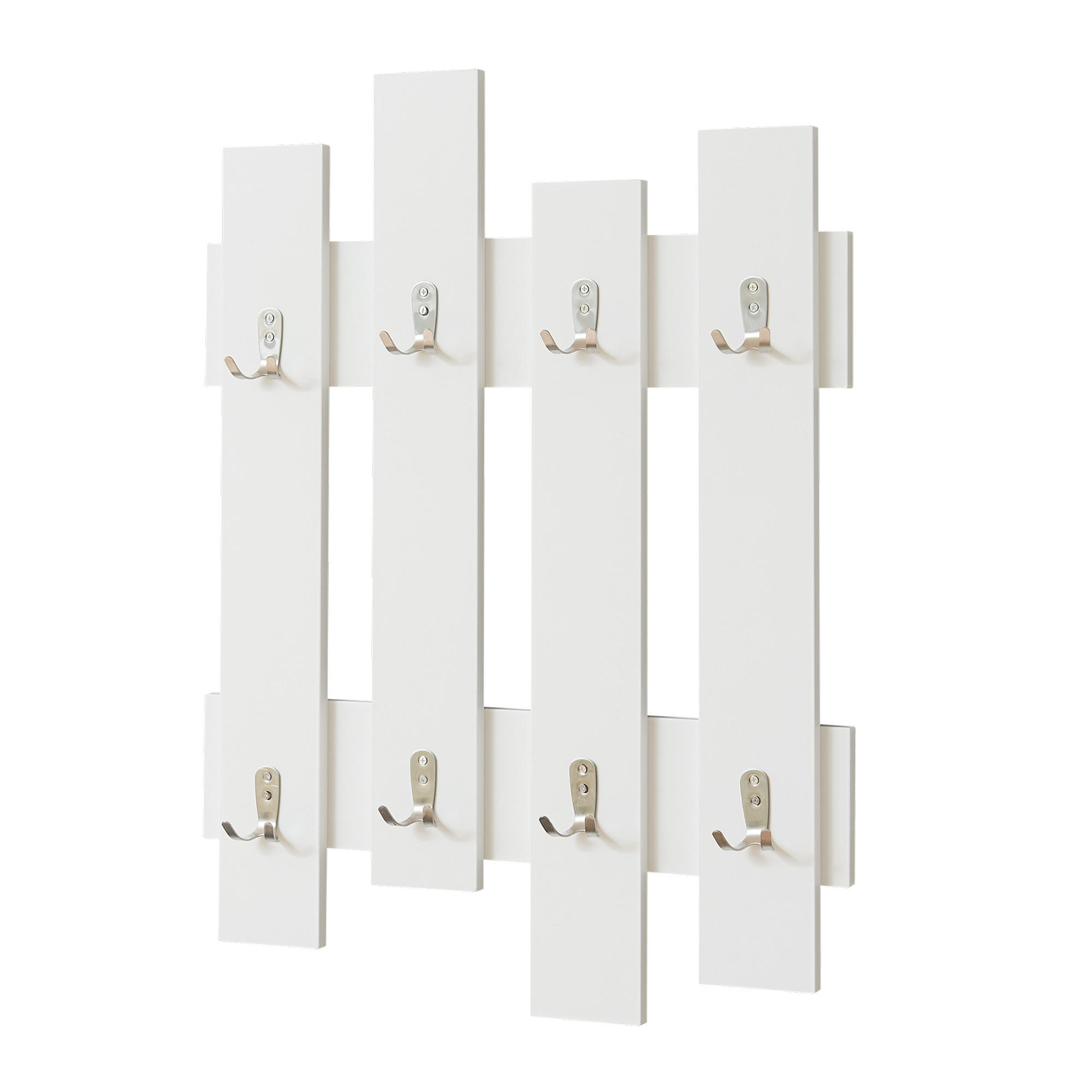 WANDGARDEROBE Raseborg - Weiß, Holzwerkstoff (60/80/3cm) - [en.casa]