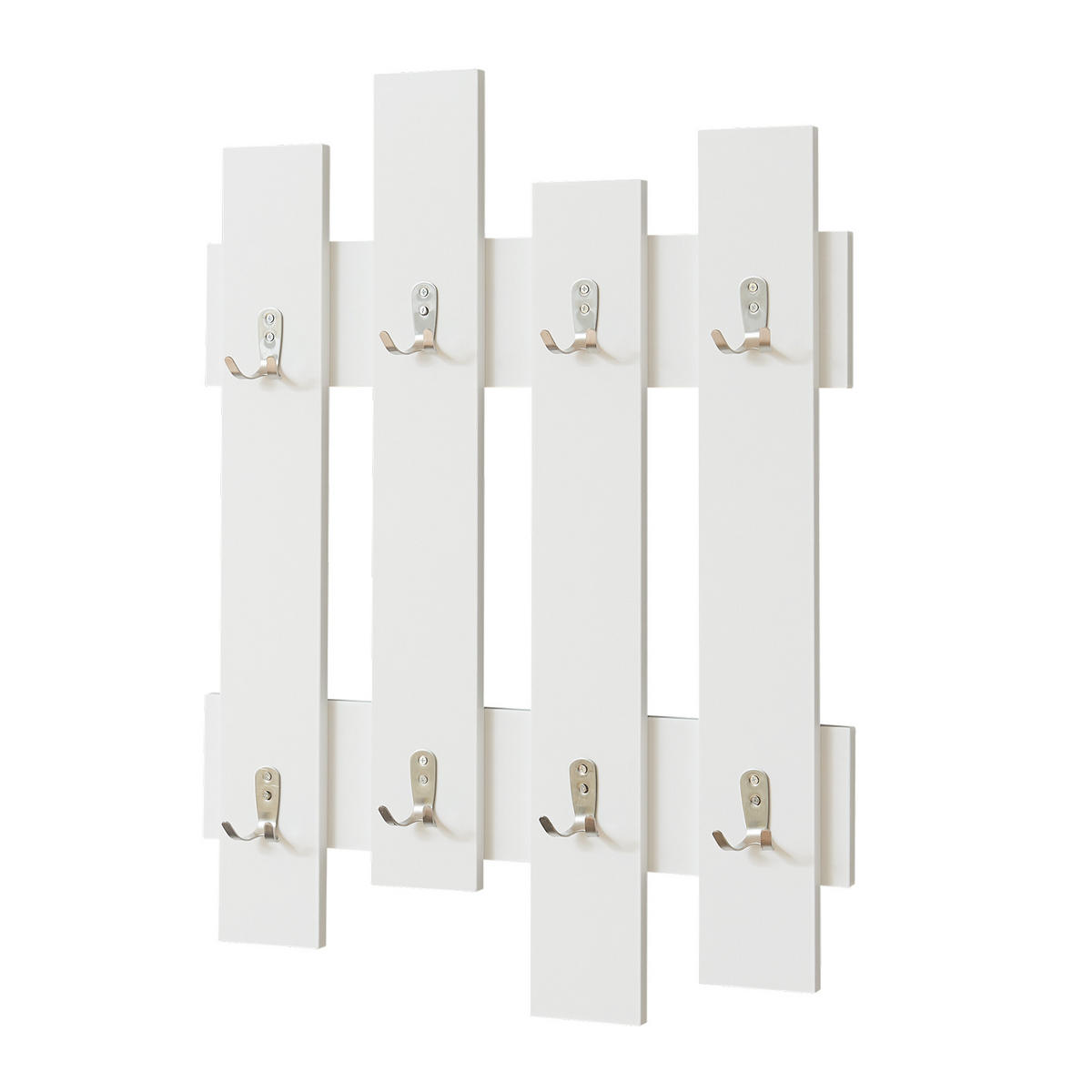 WANDGARDEROBE Raseborg - Weiß, Holzwerkstoff (60/80/3cm) - [en.casa]