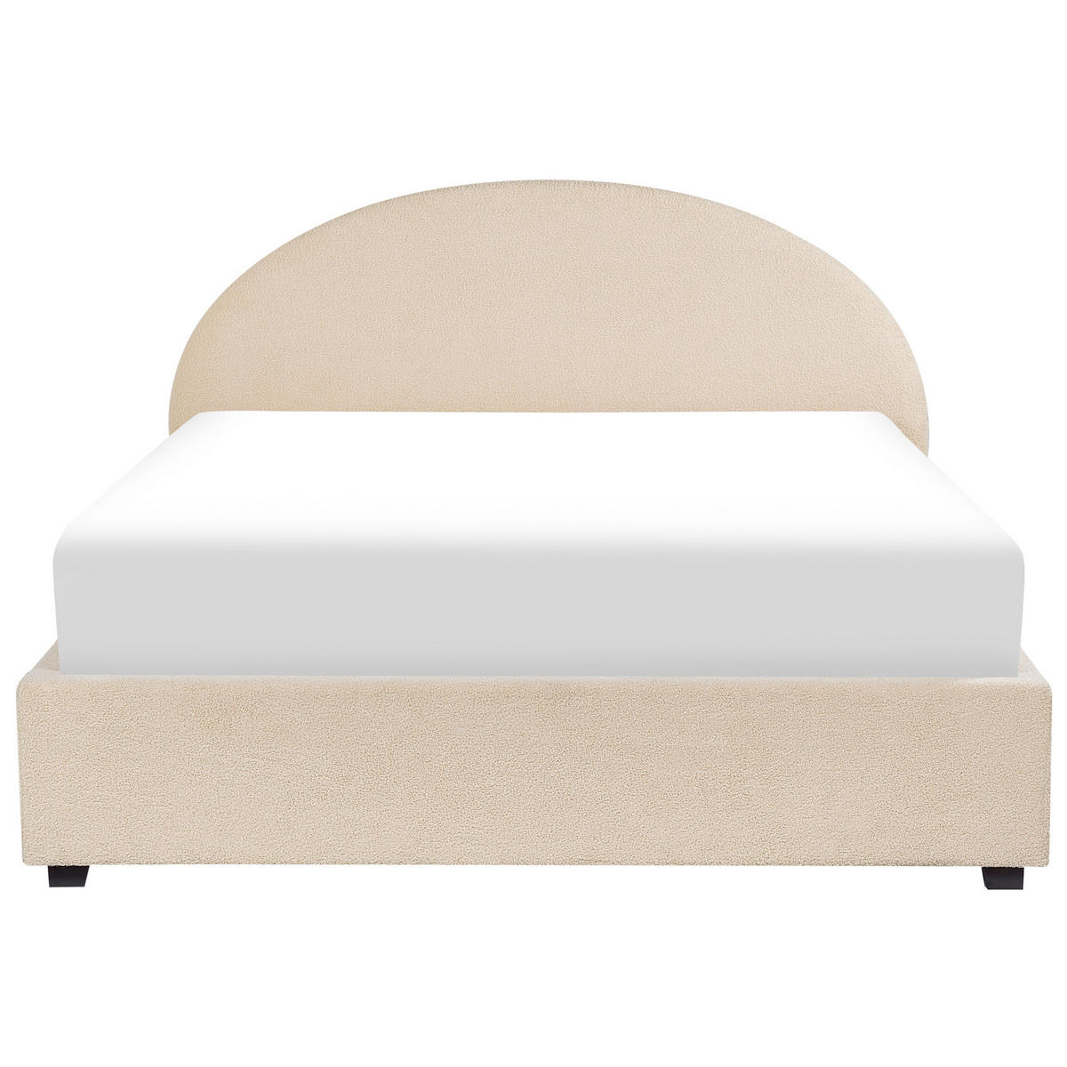 POLSTERBETT Beige Bouclé 180x200 cm Vaucluse - Beige, Textil (180/200cm) - Beliani