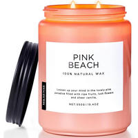 DUFTKERZE Pink Beach 550g Sojawachs 110h Brenndauer - Rosa, Paraffin (13cm)