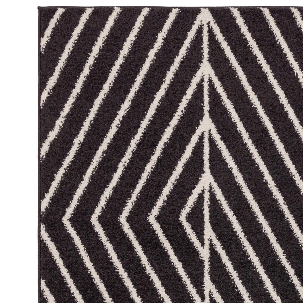 TEPPICH Moderner, flachgewebter für Wohn- und Schlafzimmer LINEN Schwarz 120 x 170 cm - Schwarz, Textil (120/170cm) - Novatrend
