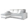 ECKSOFA Kris Lux - Silberfarben/Schwarz, Holz/Kunststoff (238/147cm) - MIRJAN24