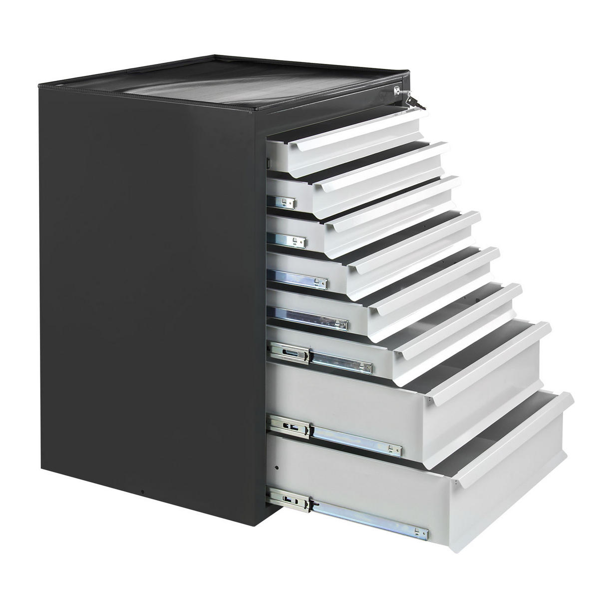 SCHUBLADENSCHRANK Kobra mit 8 Schubladen 90x71x55cm Anthrazitgrau/Lichtgrau - Anthrazit/Grau, Metall (71/90/55cm) - PROREGAL