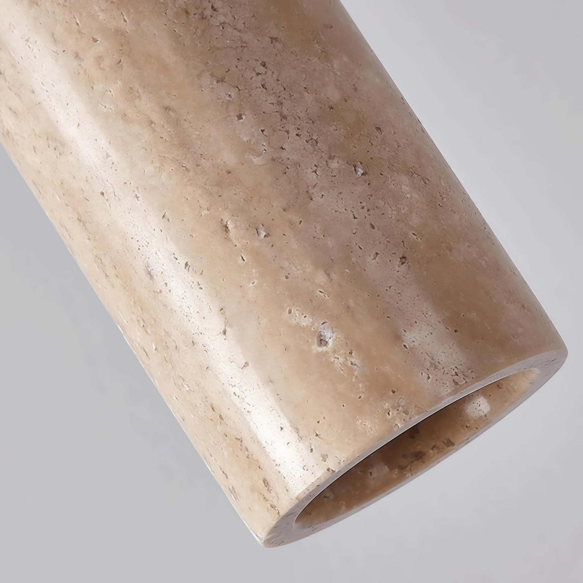 PENDELLEUCHTE Travertin & Holz Wabi-Sabi, Natur - Gelb, Stein (5/18/5cm) - Weltevree