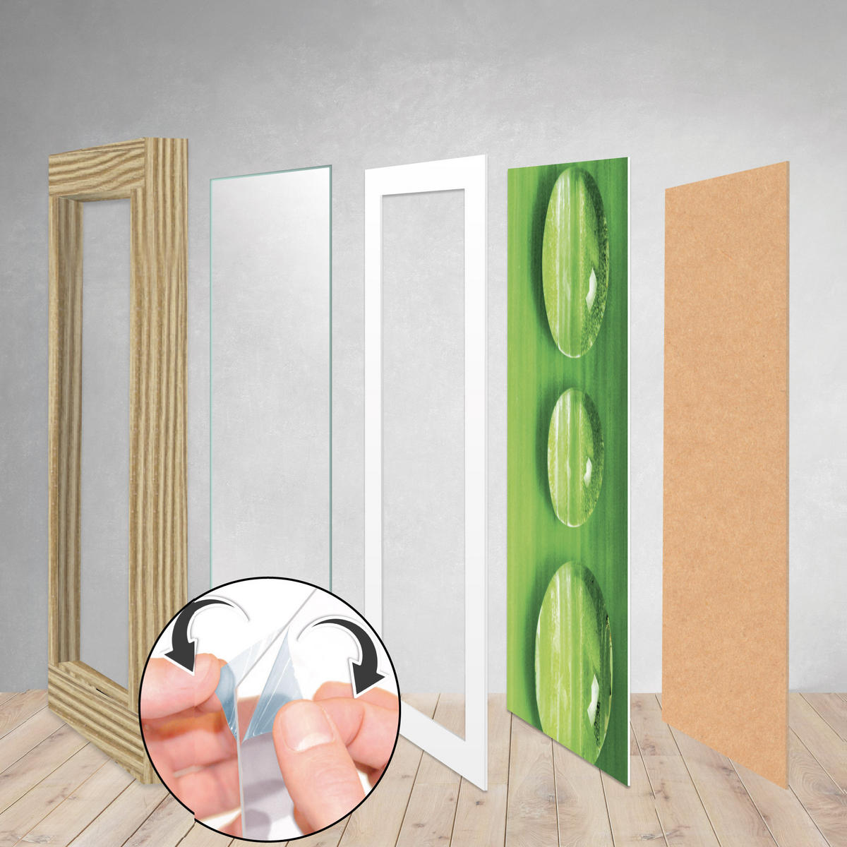 BILDERRAHMEN Nature MDF Eiche (24tlg) - Eichefarben, Holzwerkstoff (26/27/36cm) - BoMoe