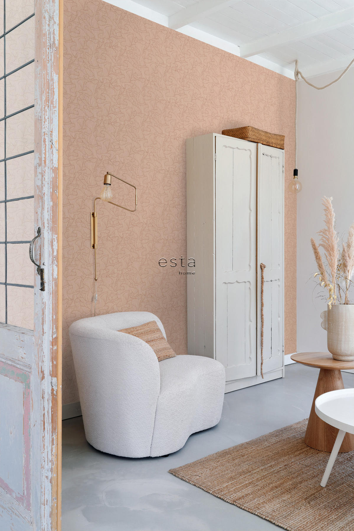 TAPETE Koralle 50 x 900 cm - Terracotta, Papier (50/900cm) - ESTAhome