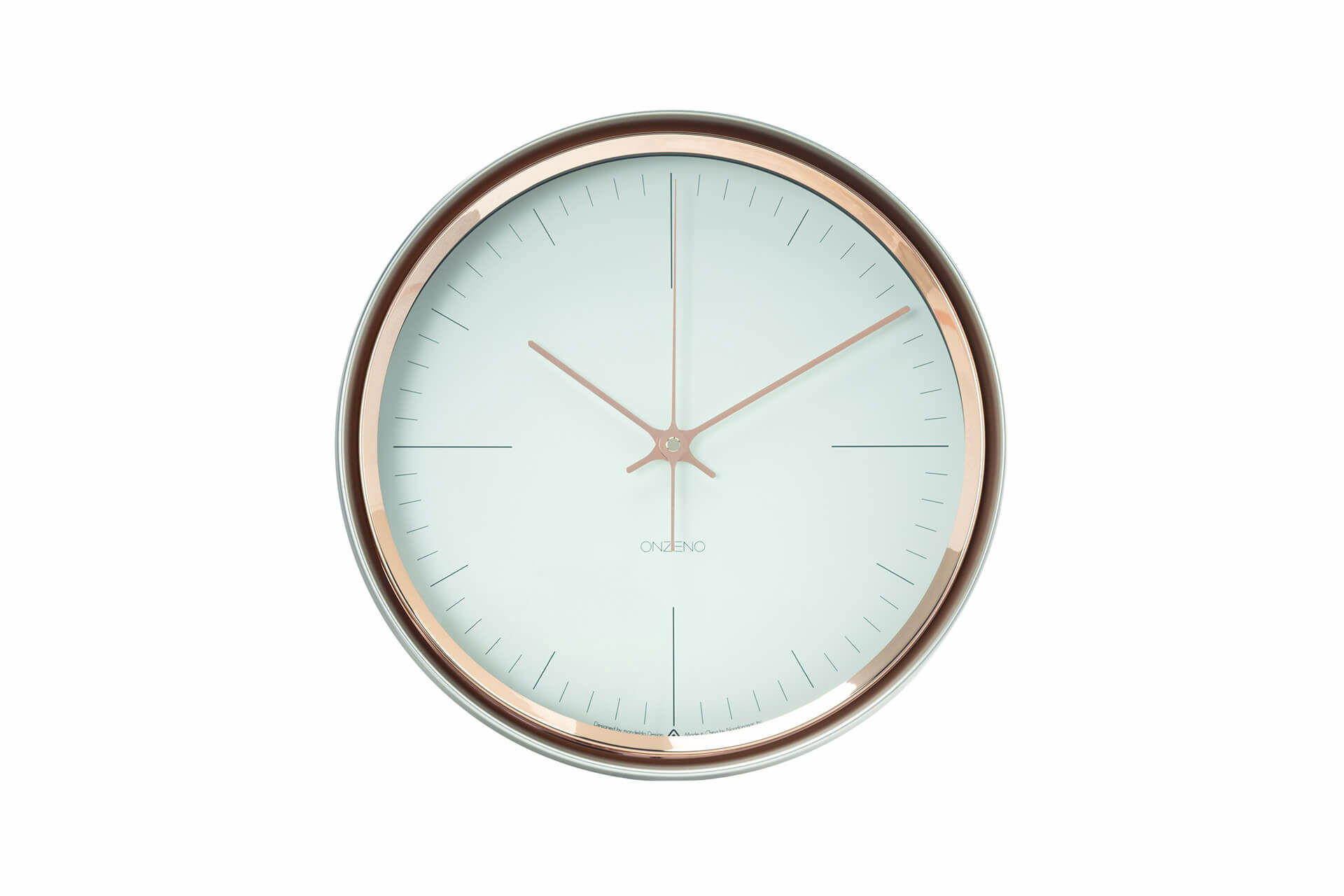 WANDUHR Design Weiß 33/33 cm - Weiß, Glas/Holzwerkstoff (1.24/32.7/8cm) - ONZENO