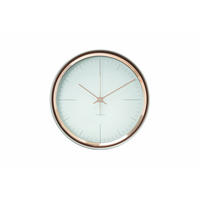 WANDUHR Design Weiß 33/33 cm - Weiß, Glas/Holzwerkstoff (32.7/32.7/8cm) - ONZENO