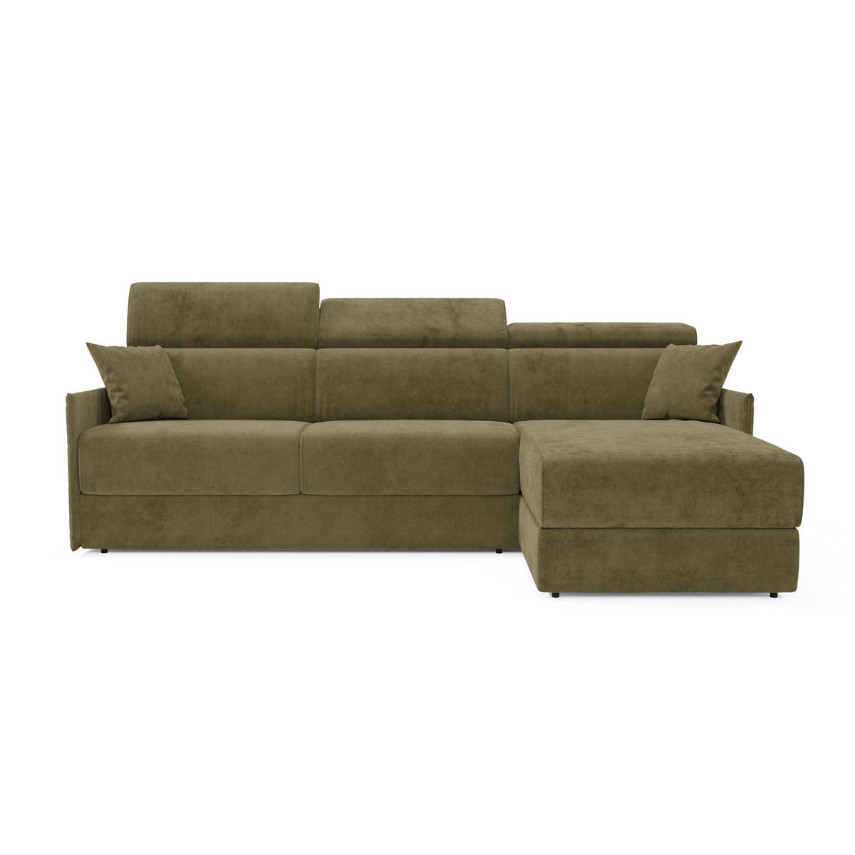 ECKSOFA Miryam - Grün, Metall (252/98cm) - Divani.store