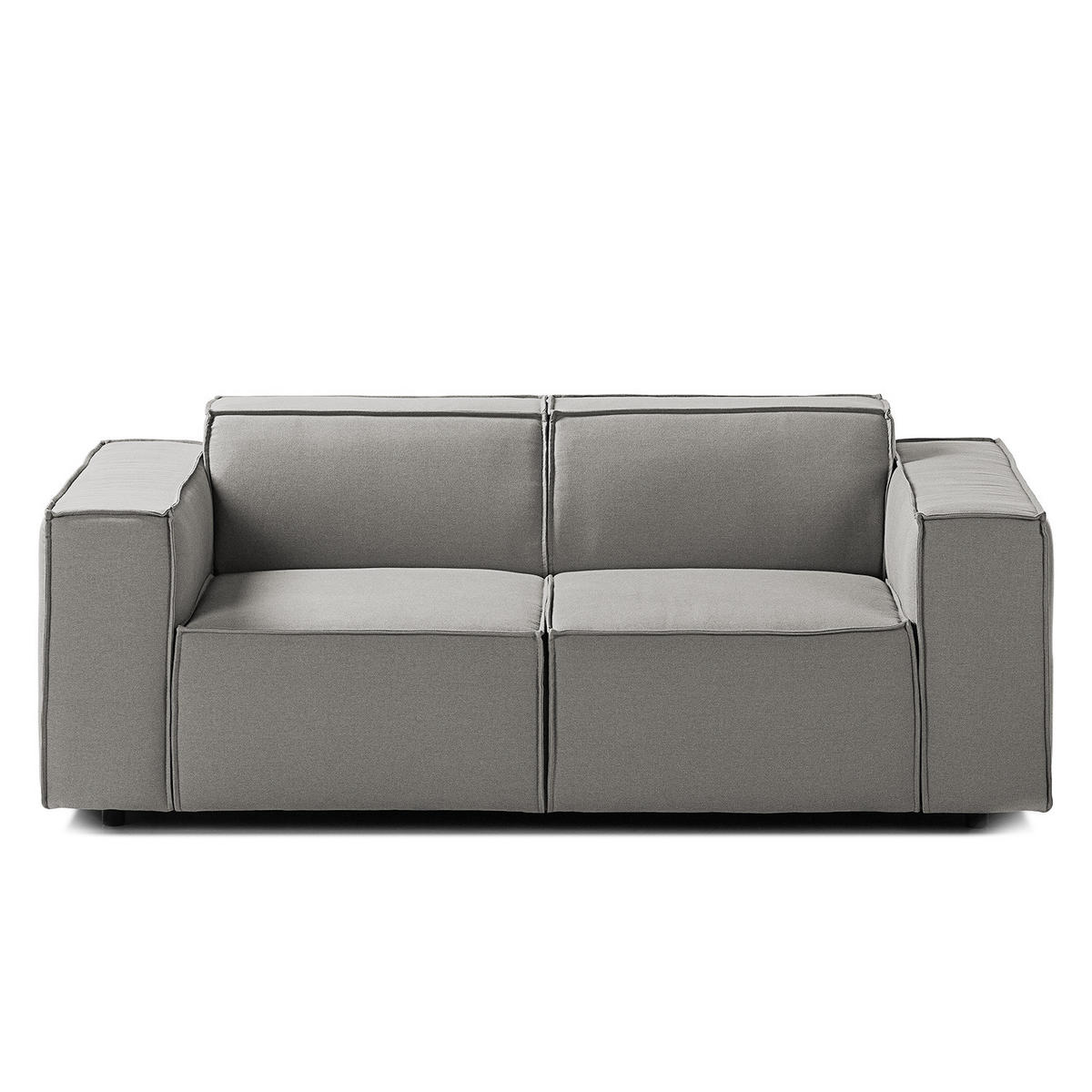 2-SITZER SOFA - Graubraun, Textil (189/70/96cm) - home24