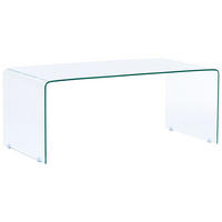 COUCHTISCH Glas transparent 100/50/40 cm Kendall - Transparent, Glas (50/100/40cm) - Beliani
