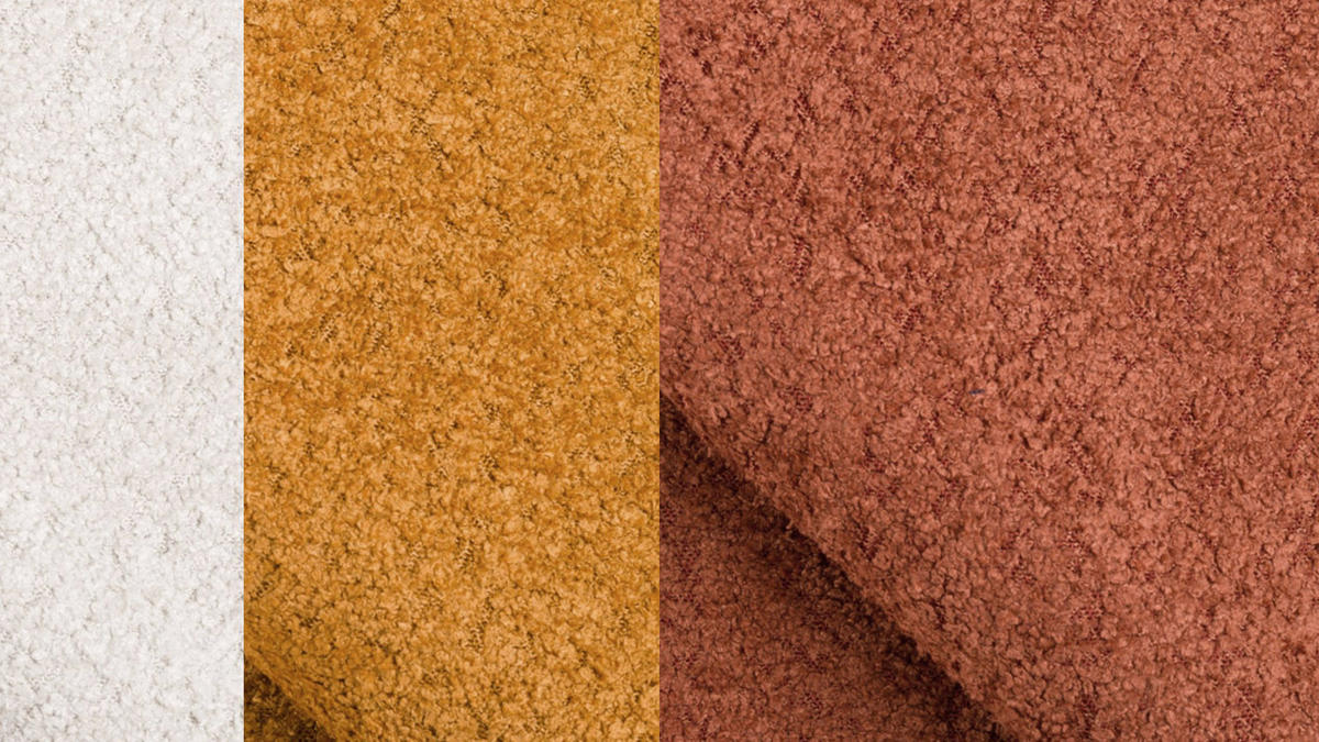 ECKSOFA CALME 5-Sitzer, dunkelorange und écru - Dunkelorange, Holz/Textil (294/229cm) - Courtois Laville