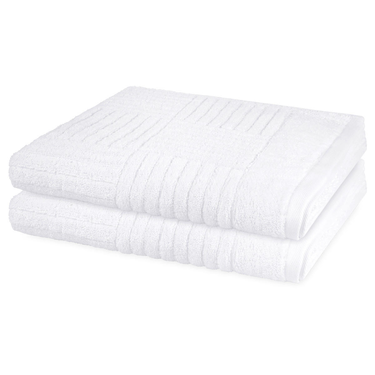 DUSCHTUCH Carre 2er-Set - Weiß, Textil (70/140cm) - Ross