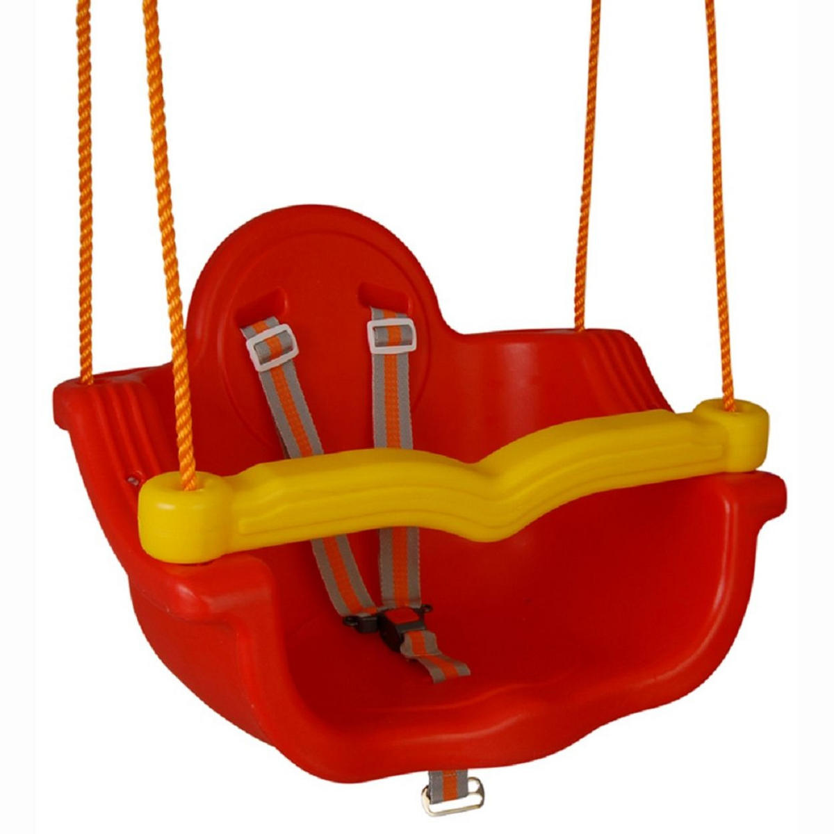 BABYSCHAUKEL 06138 2 in 1 rot abnehmbarer Bügel, Sicherheitsgurt, bis 45 kg, ab 1 Jahr, Rückenlehne - Rot, Kunststoff (53/40/37cm) - Pilsan