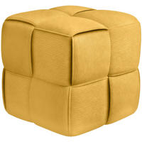 SITZWÜRFEL eckig 40/40/40 cm Cord Gelb - Gelb, Kunststoff/Textil (40/40/40cm) - CLP