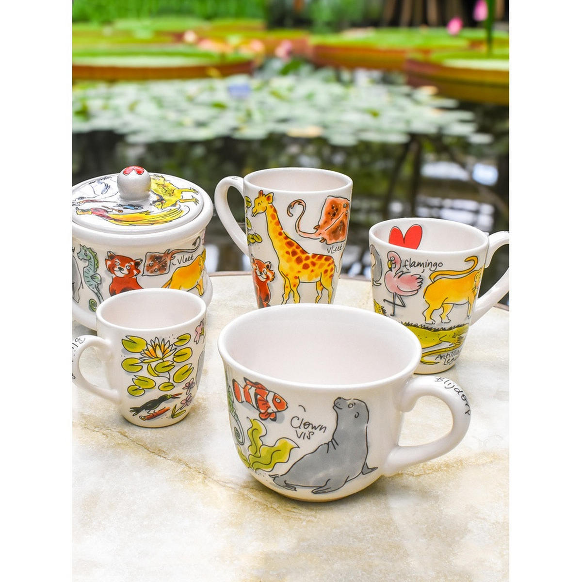 MINI-BECHER Paradiesvogel in Bunt - 200 ml - Multicolor, Keramik (0.2L) - Blond Amsterdam