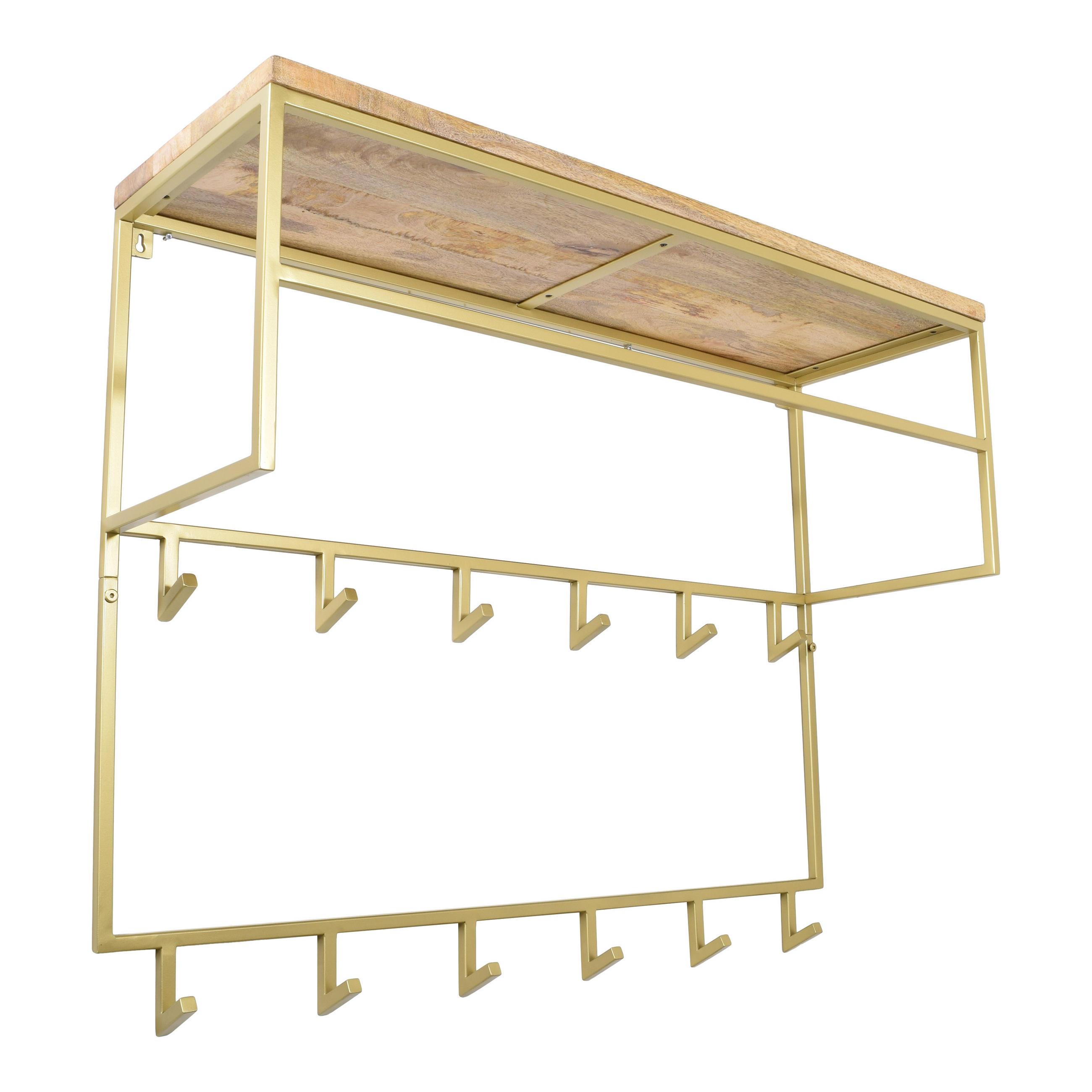 KLEIDERABLAGE Jip Gold - Goldfarben, Metall (100/80/33cm) - LOFT42