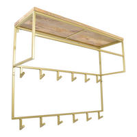 KLEIDERABLAGE Jip Gold - Goldfarben, Metall (100/80/33cm) - LOFT42