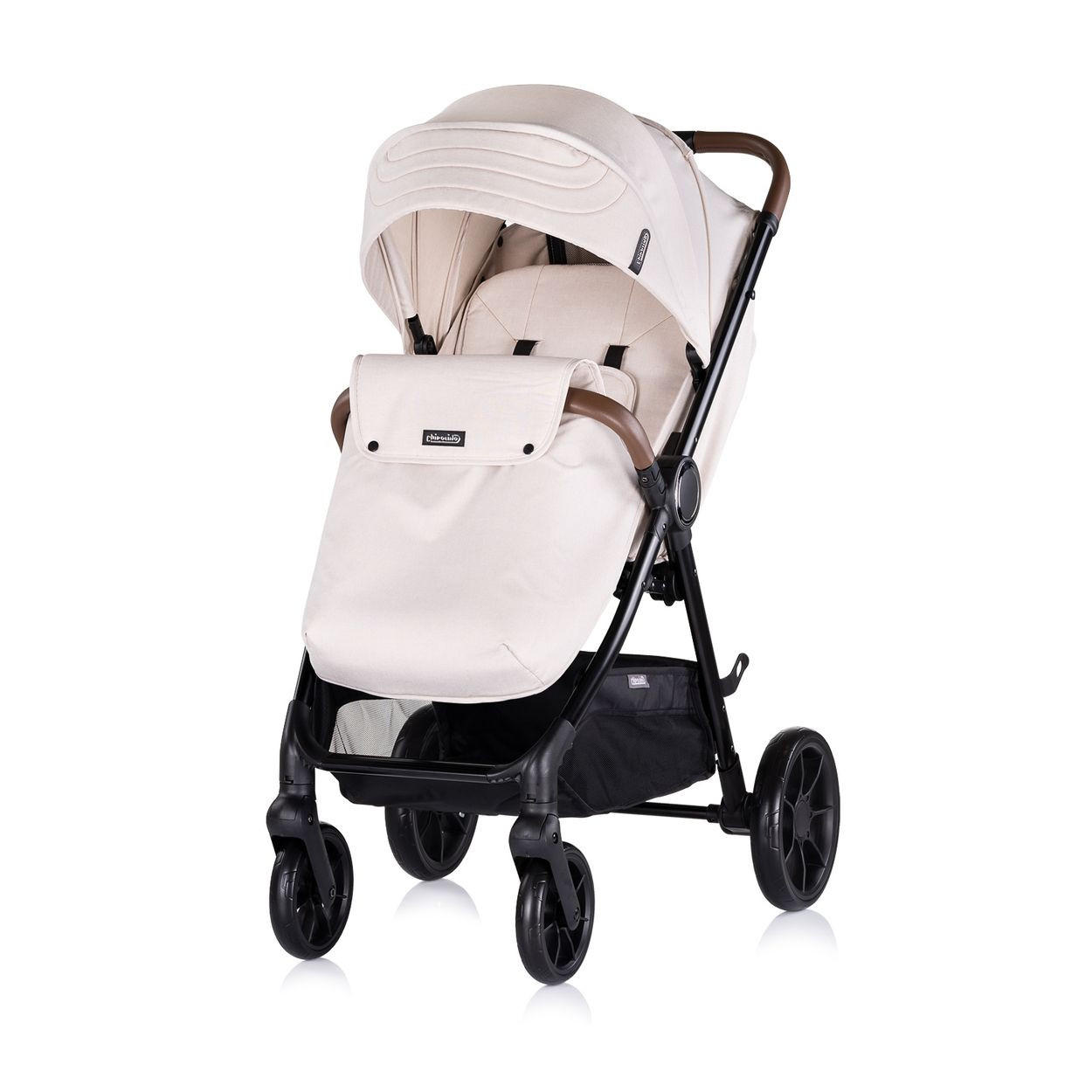 KOMBIKINDERWAGEN Ultera 3 in 1 beige Babyschale Fußabdeckung klappbar Korb - Beige, Metall (75/56/102cm) - Chipolino
