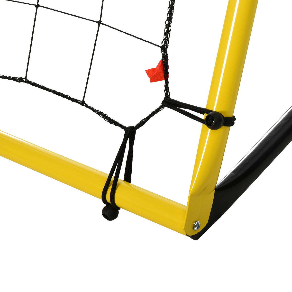 FUSSBALLTOR, Stahl, Gelb/Schwarz, 184 x 63 x 123 cm - Gelb/Schwarz, Metall (63/184cm) - HOMCOM
