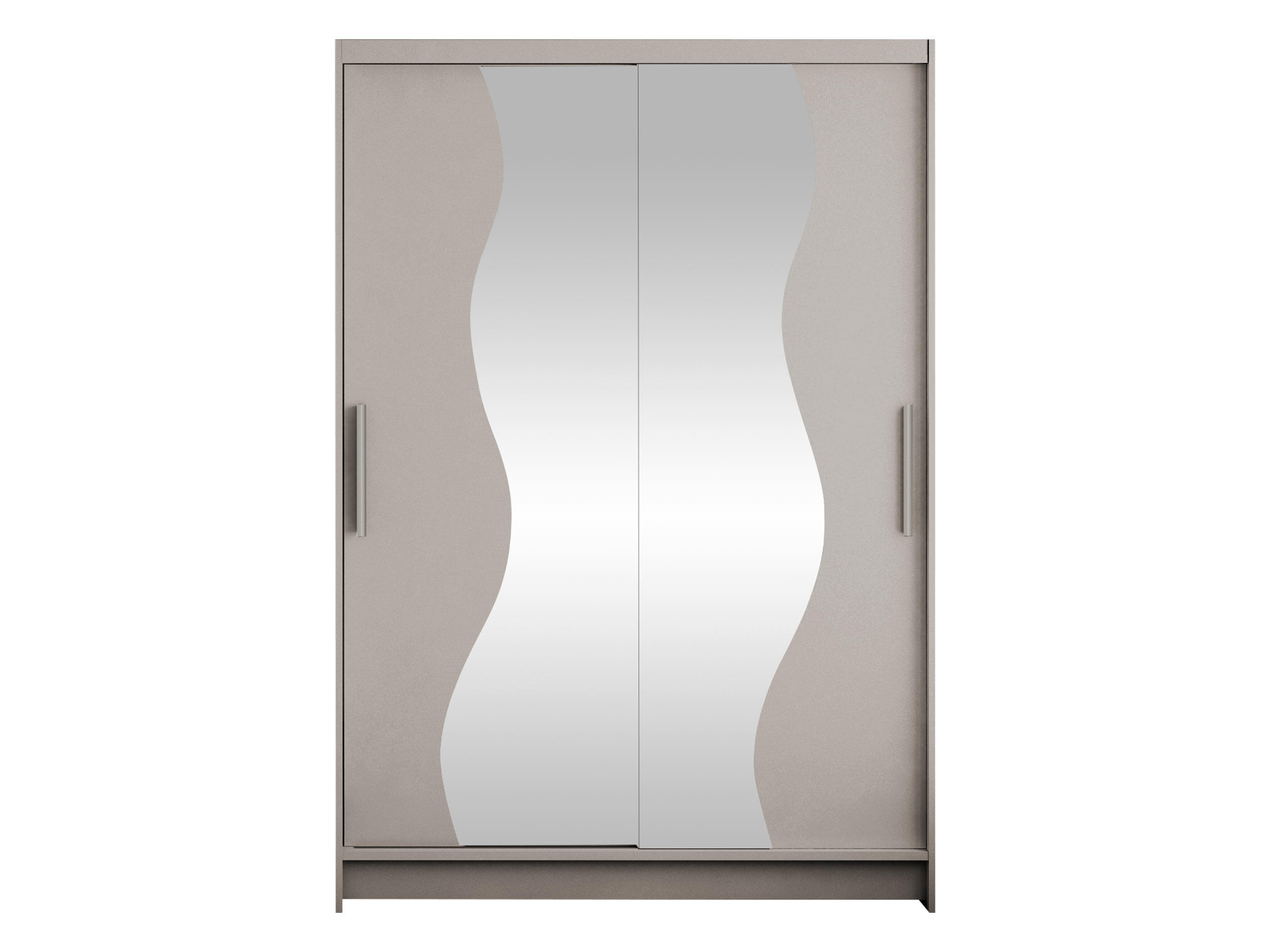 KLEIDERSCHRANK Miami S - Kaschmir/Silberfarben, Holzwerkstoff/Kunststoff (120/200/58cm) - MIRJAN24