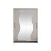 KLEIDERSCHRANK Miami S - Kaschmir/Silberfarben, Holzwerkstoff/Kunststoff (120/200/58cm) - MIRJAN24