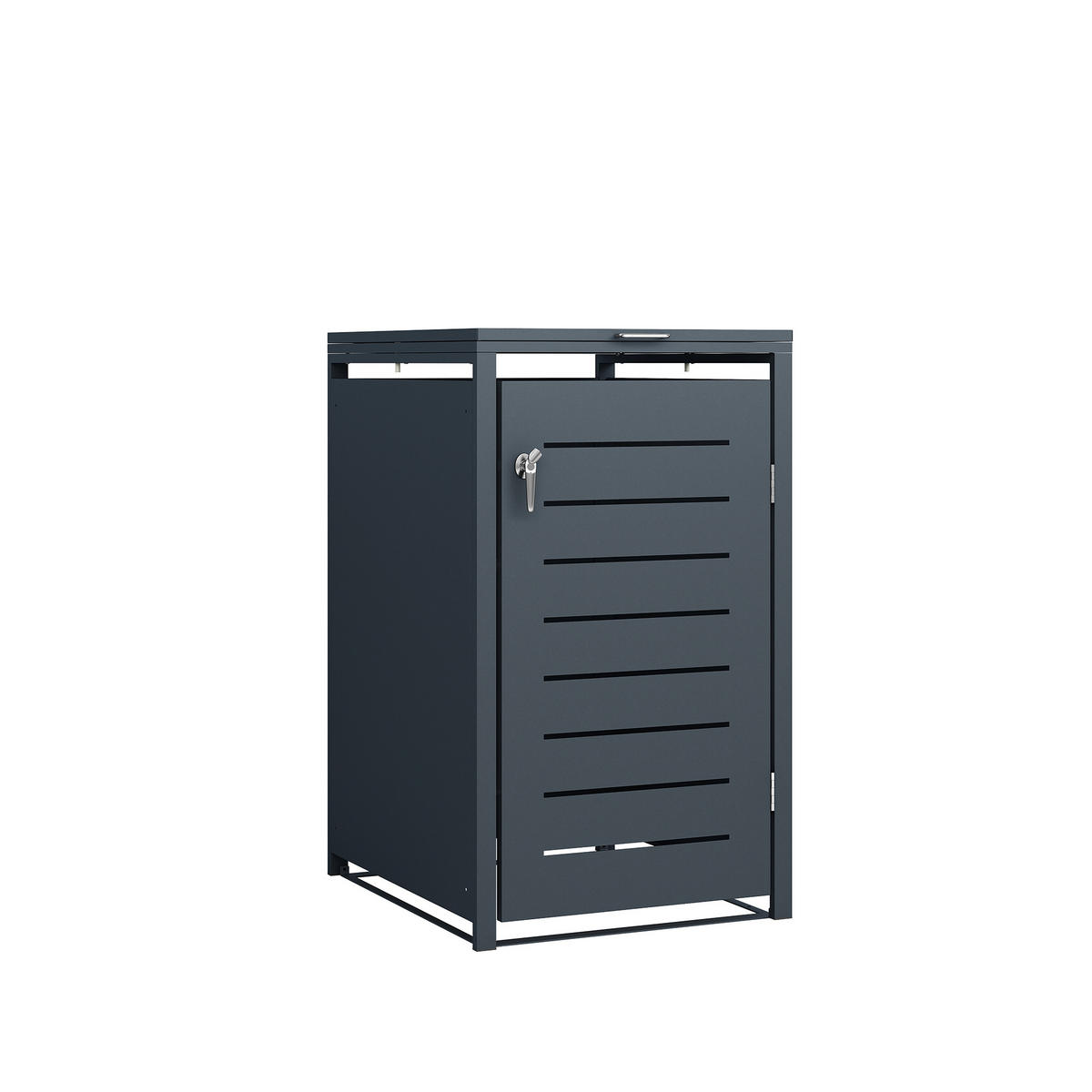 MÜLLTONNENVERKLEIDUNG London - Mülltonnenbox für 1 - Stahl verzinkt, anthrazit - Grau, Metall (66/116/80cm) - TPFGarden