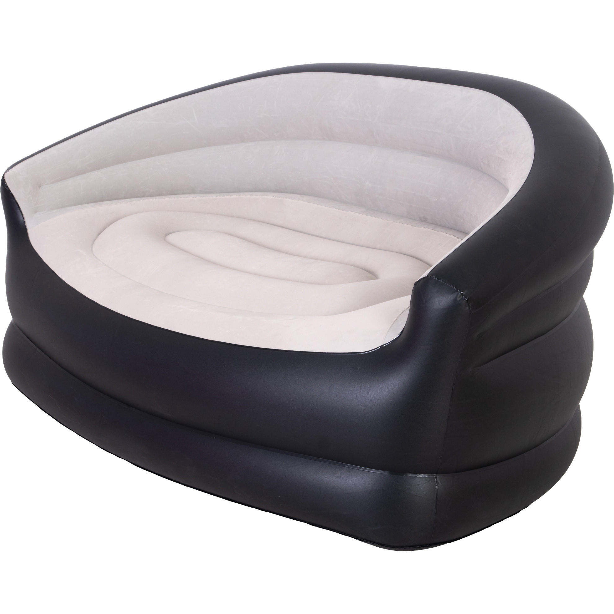 LUFTSOFA aufblasbares Sofa 138 x 87 x 71 cm grau-schwarz ohne Pumpe - Schwarz/Grau, Kunststoff (87/71/138cm) - Avenli