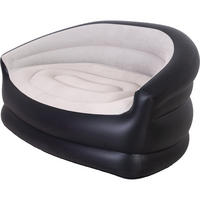 LUFTSOFA aufblasbares Sofa 138 x 87 x 71 cm grau-schwarz ohne Pumpe - Schwarz/Grau, Kunststoff (87/71/138cm) - Avenli