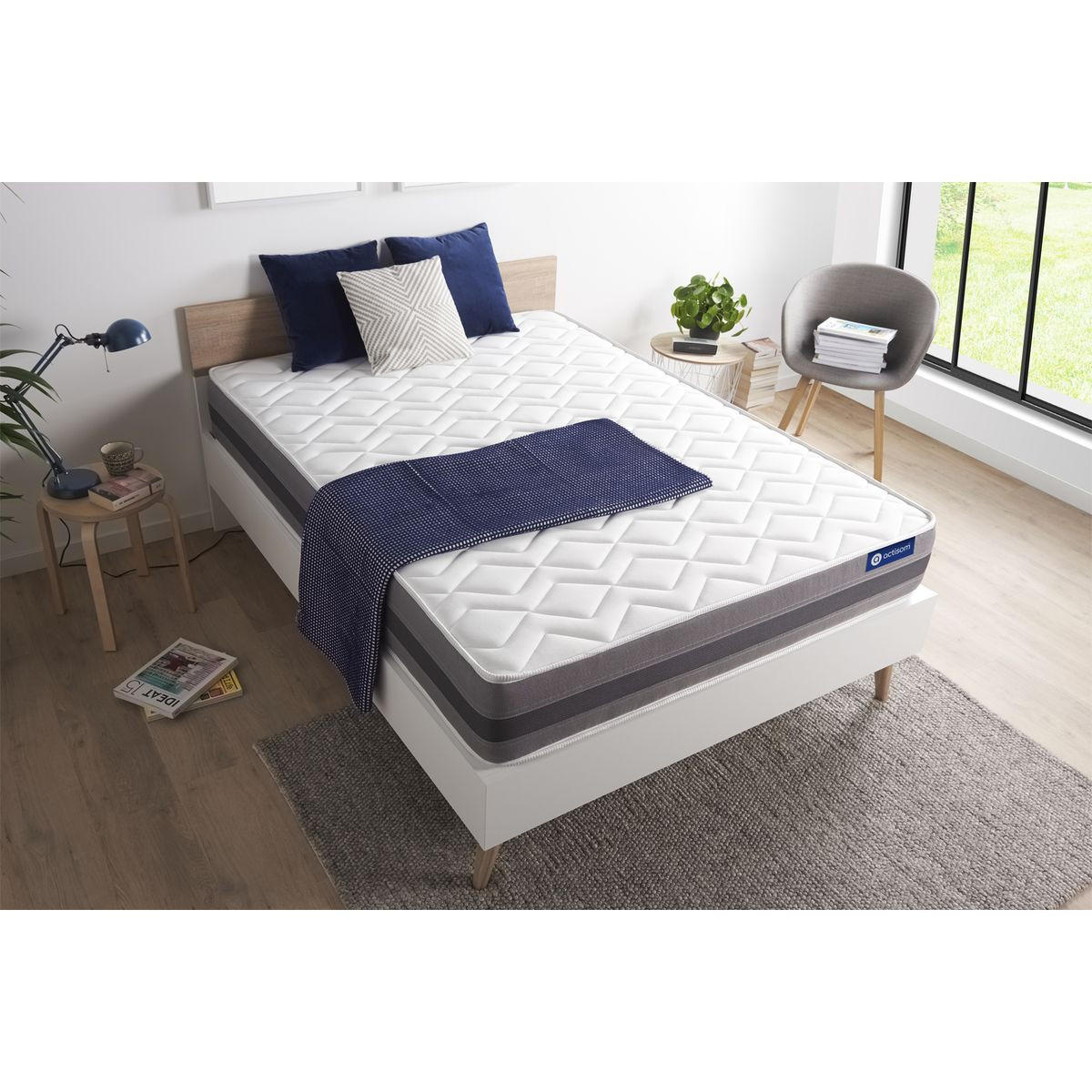 MATRATZE Actilatex relax Latex und Memory-Schaum 100 x 200 cm h2 - Weiß, Textil (100/200cm) - ACTISOM