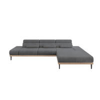 ELEKTRISCHES ECKSOFA Rechts MONA 316x205x85 Dunkelgrau Cord - Dunkelgrau, Holzwerkstoff/Textil (316/205cm) - ALTDECOR