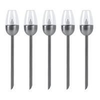 LED AUSSENLEUCHTE Metall Schwarz mit Feuer-Effekt - Schwarz, Metall (6/6/38cm)