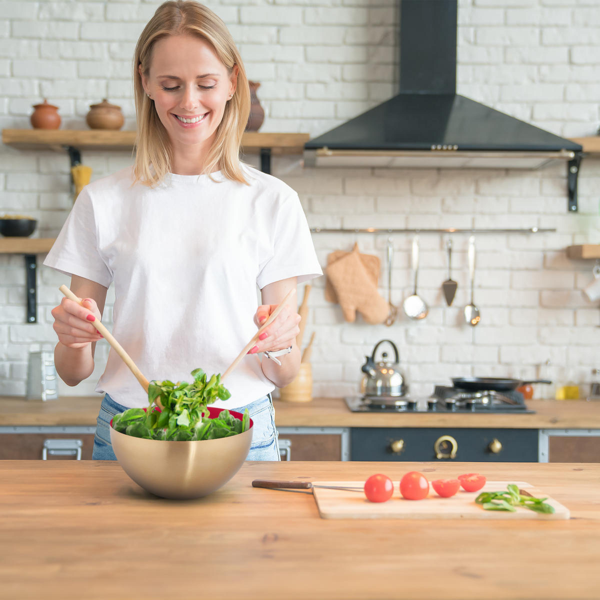 SALATSCHÜSSEL - Multicolor, Metall (25/25/12.5cm) - Relaxdays