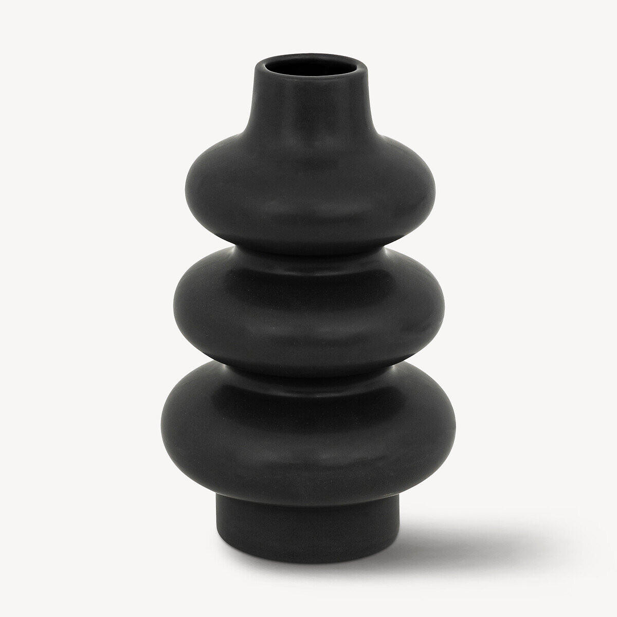VASE Clothilde schwarz 25 cm - Schwarz, Keramik (25cm) - Atmosphera Createur d´interieur