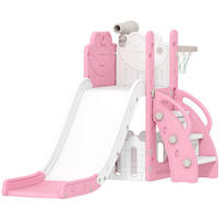 KINDERRUTSCHE HDPE Rosa - Rosa, Kunststoff (70/86/178cm) - AIYAPLAY