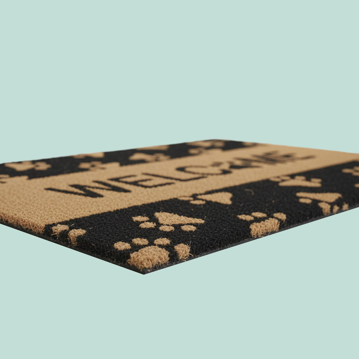 FUSSMATTE - Hellbraun, Kunststoff/Textil (80/50cm) - Relaxdays