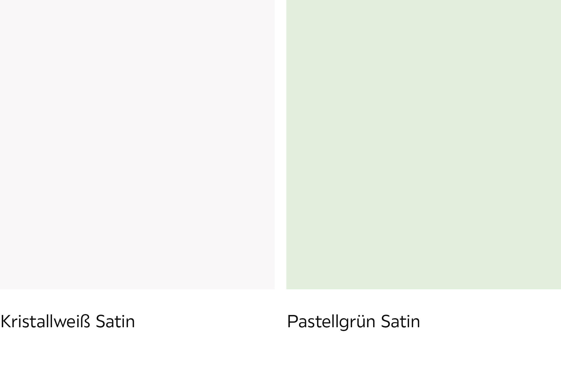 Kristallweiß und Pastellgrüner Korpus