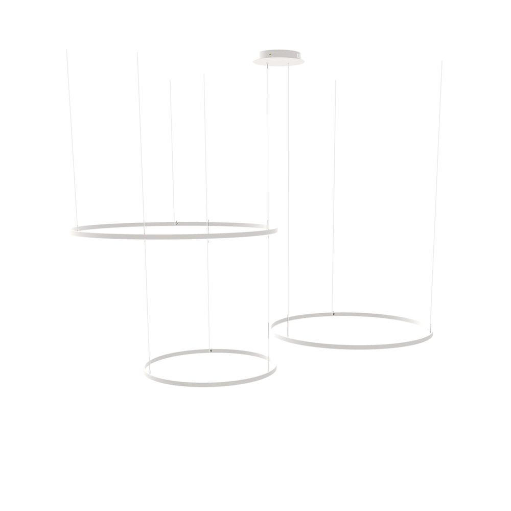 LED-HÄNGELEUCHTE 3er Ring Weiß Ø 120 | 100 | 80cm - Weiß, Metall (1.3/120/3.3cm) - s.luce