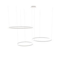 LED-HÄNGELEUCHTE 3er Ring Weiß Ø 120 | 100 | 80cm - Weiß, Metall (1.3/120/3.3cm) - s.luce
