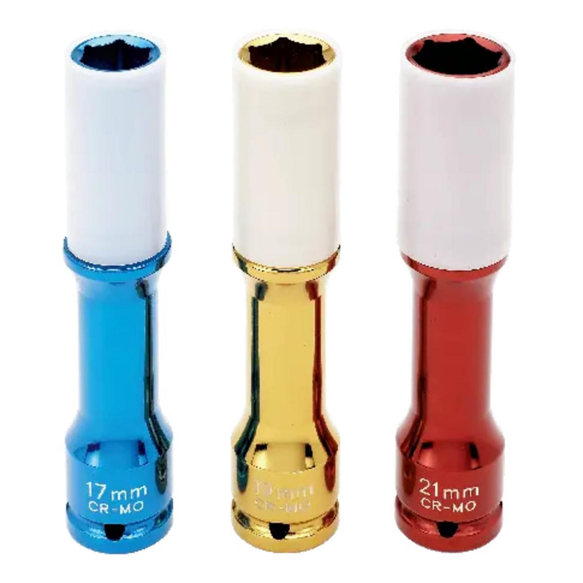 STECKSCHLÜSSELSATZ Schlagschrauber, 1/2 Zoll, 17-21mm, Chrom-Molybdän - Chromfarben, Metall (30/8.5/8.5cm) - BONI-SHOP