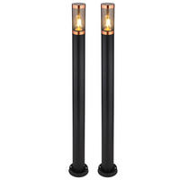 LED AUSSENLEUCHTE BOSTON Schwarz Edelstahl - Schwarz, Kunststoff (12.7/12.7/110cm) - Globo Lighting