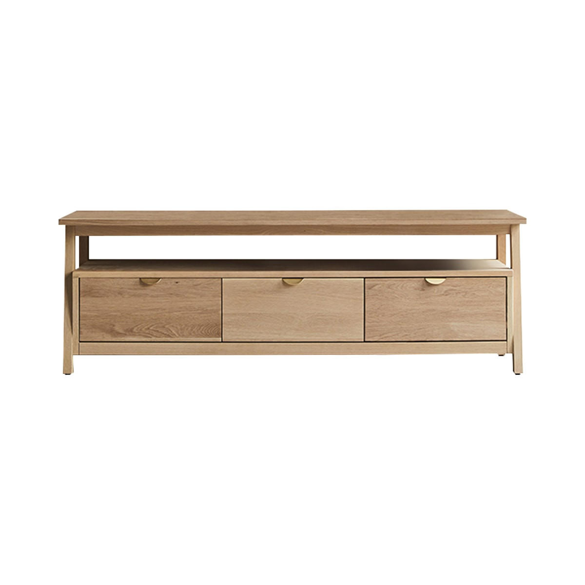 TV-SCHRANK Pola Natur aus Eiche - Naturfarben, Holz (150/50/47cm) - Tikamoon
