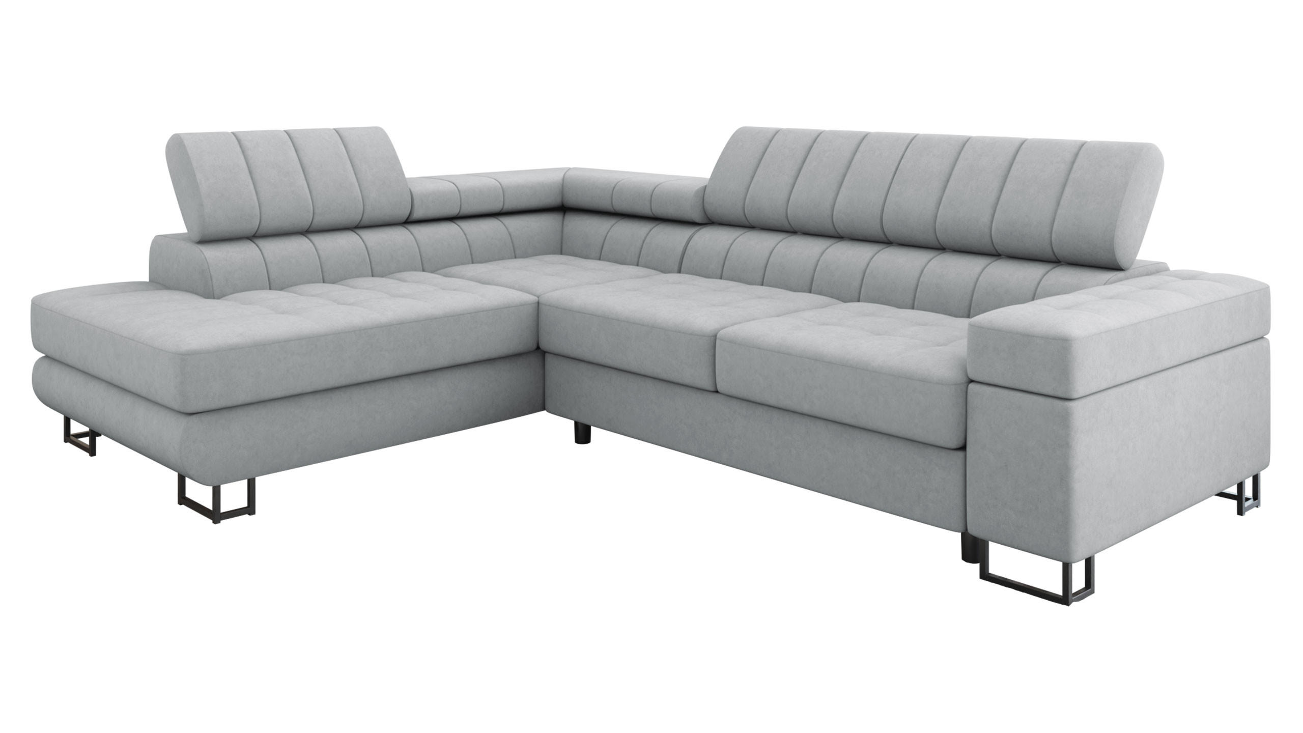 ECKSOFA Laris Premium, Seite: Links - Kaschmir/Schwarz, Holz/Textil (271/203cm) - MIRJAN24
