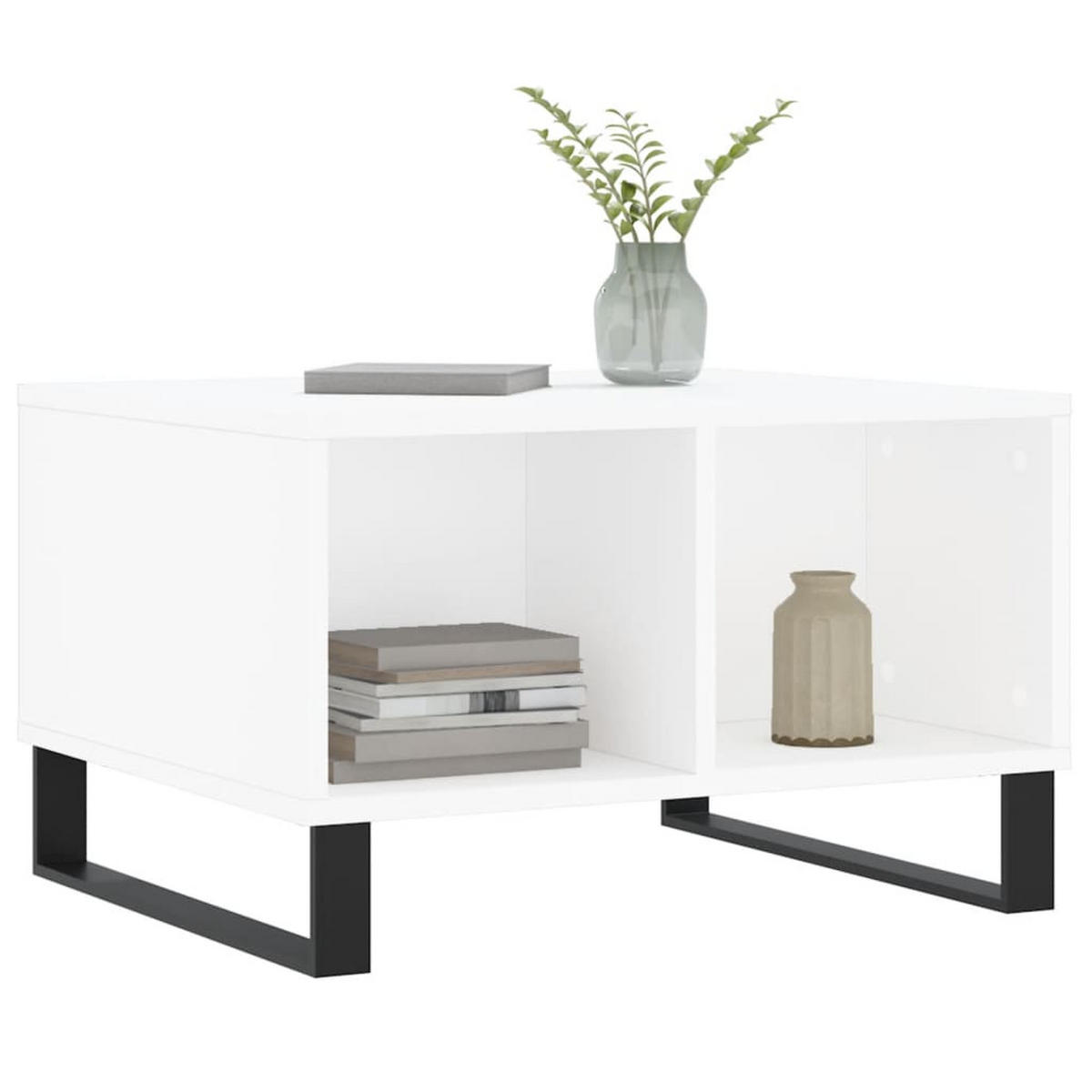 COUCHTISCH Weiß 60x50x36,5 cm Holzwerkstoff - Weiß, Holzwerkstoff (60/50/36.5cm) - furnicato