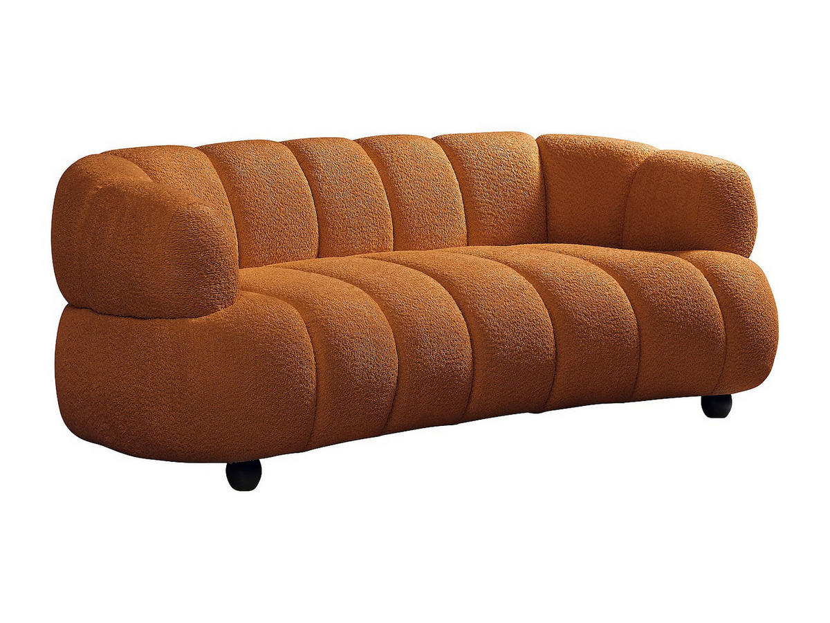 SOFA - 2 Personen - stoff - terracotta Coliani - Terracotta, Holz/Textil (200/73/94cm) - Vente-Unique