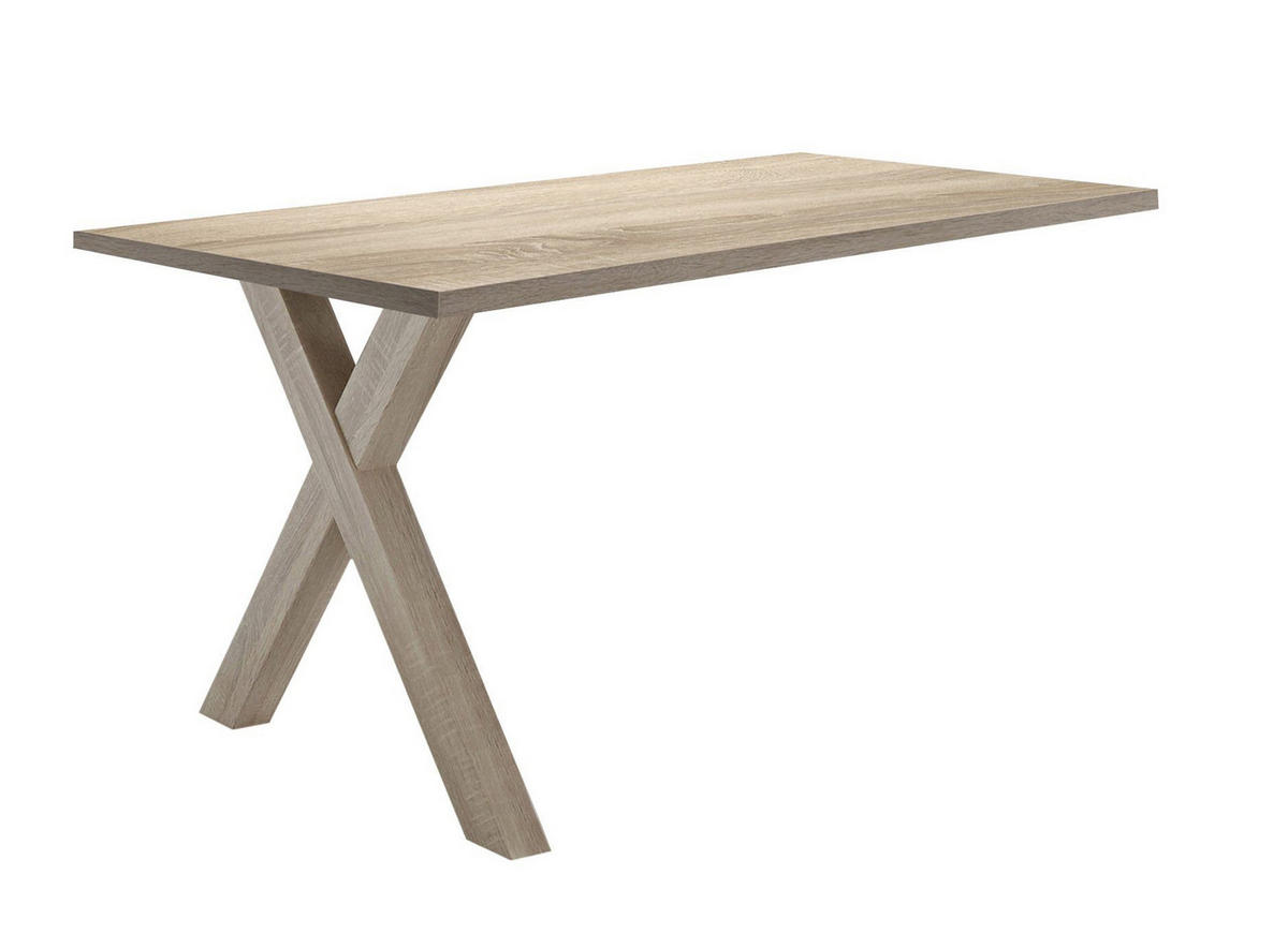 COMPUTERTISCH Edit 7 160 x 70 x 75 Schreibtisch eiche sägerau/eiche sägerau - Naturfarben, Holz (160/70/75cm) - 58aufmkessel